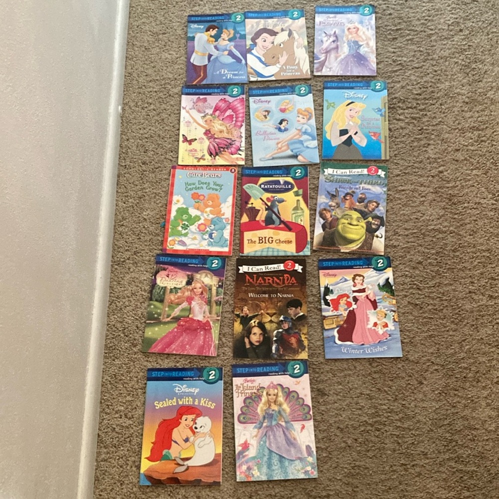 Disney 14 step into reading level two books